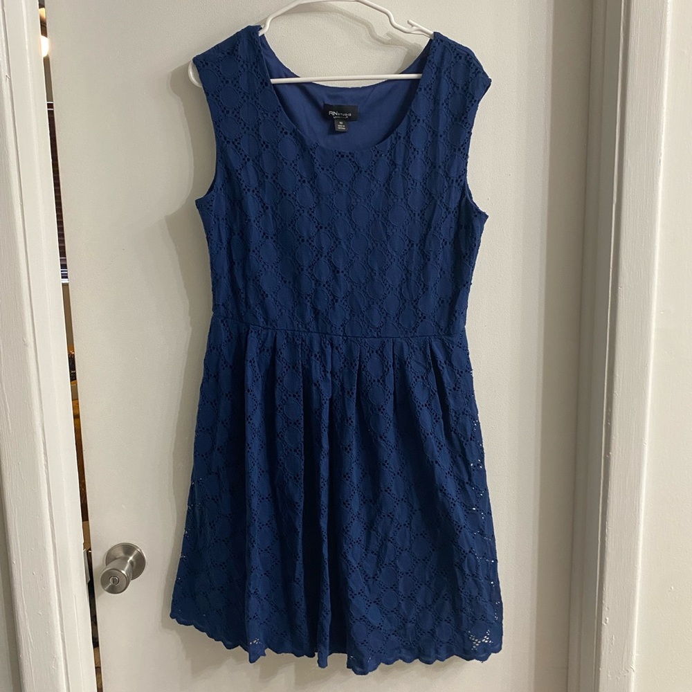 Ronni Nicole Blue Sleeveless Dress